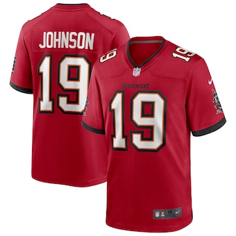 mens nike keyshawn johnson red tampa bay buccaneers game ret